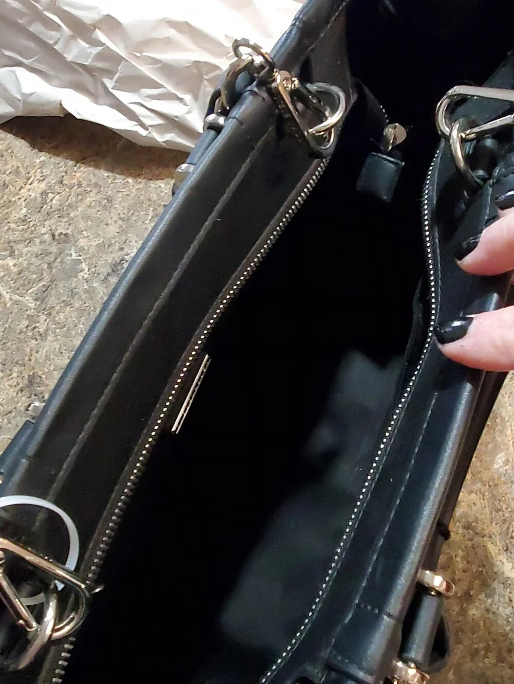 STEVE MADDEN NWT BJOVER BLACK QUILTED SATCHEL BAG.